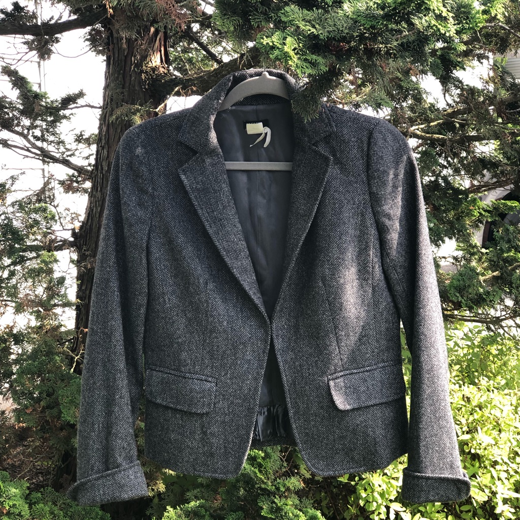 J Crew Wool Tweed Herringbone Blazer // Nwot
